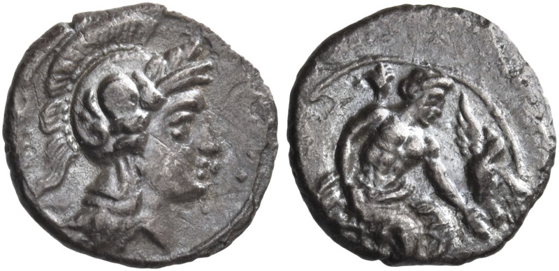 Greek Coins. Uncertain mints in Cilicia. 
Obol, circa 400, AR 0.70 g. Head of A...