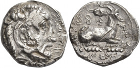 Greek Coins. Salamis, Euagoras circa 411 – 374/3. 
Stater, Salamis circa 411-374/3, AR 10.63 g. e u va ko ro in Cypriot characters Bearded head of He...