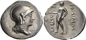 Greek Coins. Seleucus II Callinicus, 246 – 226. 
Drachm, Uncertain Mint 43, Western mint circa 244-226, AR 4.09 g. Head of Athena r., wearing crested...
