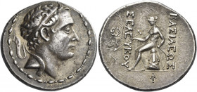 Greek Coins. Seleucus IV Philopator, 187 – 175. 
Tetradrachm, Antioch on the Orontes 187-175, AR 17.16 g. Diademed head r.; fillet border. Rev. BAΣIΛ...