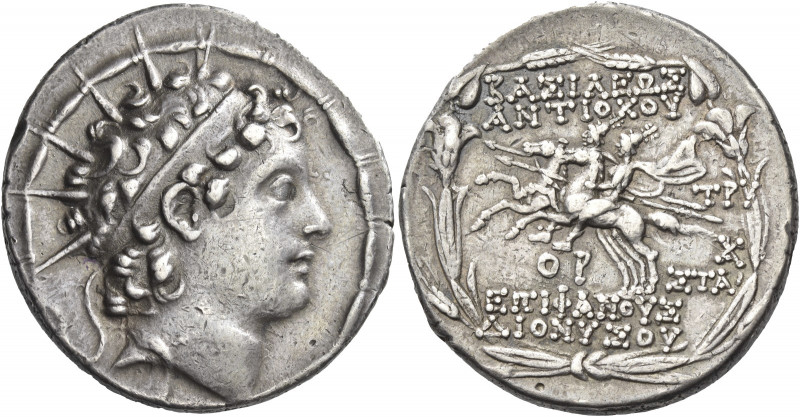 Greek Coins. Antiochus VI Epiphanes, 144 - circa 142. 
Tetradrachm, Antioch on ...
