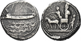 Greek Coins. Mazday, circa 353 – 333. 
Double shekel circa 342-333, AR 25.33 g. Phoenician galley sailing l. over waves. Rev. Persian king and driver...