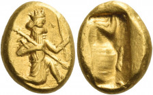 Greek Coins. Time of Darius I to Xerxes II, circa 485 – 420. 
Daric, Sardis circa 485-420, AV 8.32 g. The Great King r. in kneeling-running stance, h...