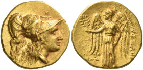 Greek Coins. The Ptolemaic Kings of Egypt, Ptolemy I as satrap, 323 – 305. 
Stater in the name and type of Alexander III of Macedon, Tyre 318-317, AV...