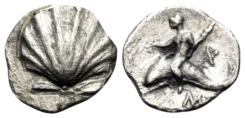CALABRIA. Tarentum. Circa 280-228 BC. Litra (Silver, 10 mm, 0.52 g, 2 h). Scallo...