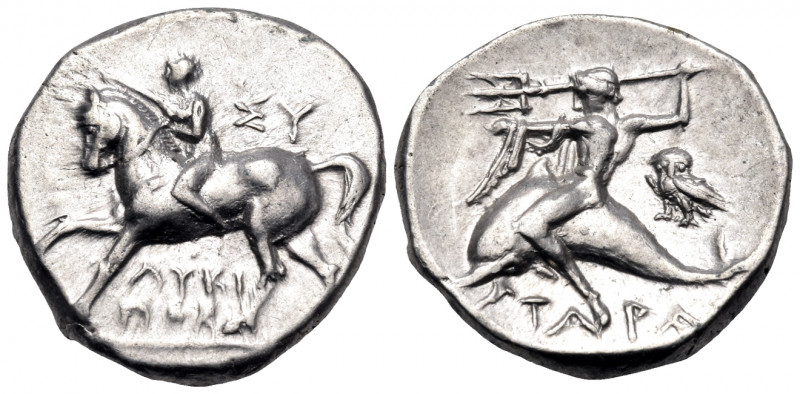 CALABRIA. Tarentum. Circa 272-240 BC. Nomos (Silver, 20 mm, 6.37 g, 9 h), struck...