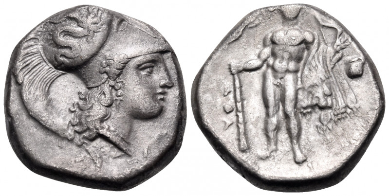 LUCANIA. Herakleia. Circa 281-278 BC. Nomos (Silver, 19 mm, 7.87 g, 7 h). ˫HPAKΛ...