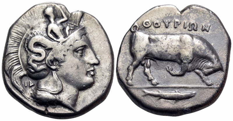 LUCANIA. Thourioi. Circa 400-350 BC. Distater (Silver, 27 mm, 15.37 g, 10 h). He...