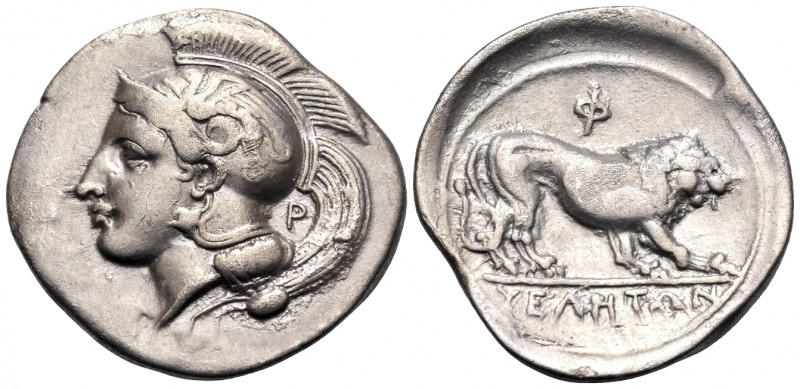 LUCANIA. Velia. Circa 340-334 BC. Nomos (Silver, 25 mm, 7.42 g, 3 h), from the "...