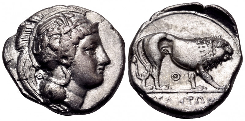 LUCANIA. Velia. Circa 340-334 BC. Nomos (Silver, 21 mm, 7.41 g, 1 h), from the "...