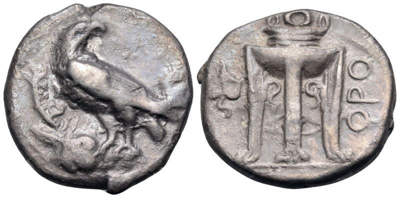 BRUTTIUM. Kroton. Circa 425-350 BC. Nomos (Silver, 21.5 mm, 7.67 g, 9 h). Eagle,...