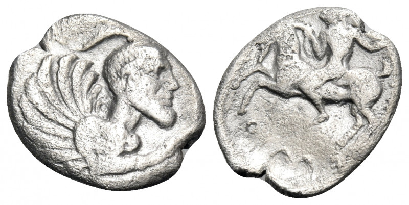 SICILY. Himera. Circa 425-409 BC. Litra (Silver, 12 mm, 0.78 g, 7 h). Forepart o...