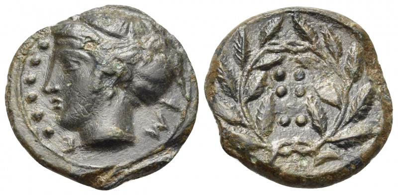 SICILY. Himera. Circa 415-409 BC. Hemilitron (Bronze, 15.5 mm, 2.76 g, 10 h). IM...