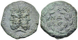 SICILY. Uncertain Roman mint. Circa 200-190 BC. As (Bronze, 23 mm, 4.84 g, 12 h), Lilybaion (?). Laureate head of Janus with denomination mark I above...