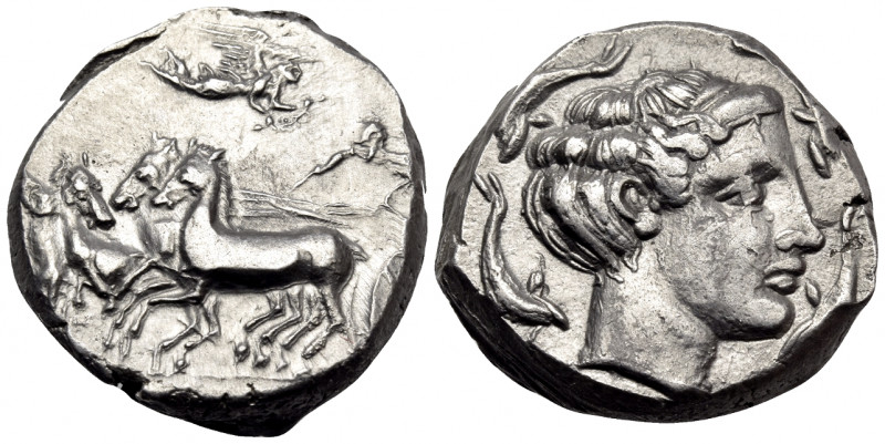 SICILY. Panormos (as Ziz). Circa 400-390 BC. Tetradrachm (Silver, 25 mm, 16.52 g...