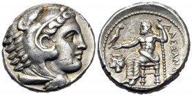 KINGS OF MACEDON. Alexander III ‘the Great’, 336-323 BC. Tetradrachm (Silver, 24 mm, 17.30 g, 2 h), Amphipolis, circa 332-326. Head of youthful Herakl...