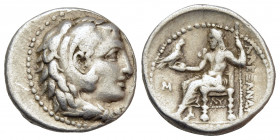 KINGS OF MACEDON. Alexander III 'the Great', 336-323 BC. Hemidrachm (Silver, 13 mm, 2.13 g, 4 h), Babylon, circa 328-320 BC. Head of youthful Herakles...