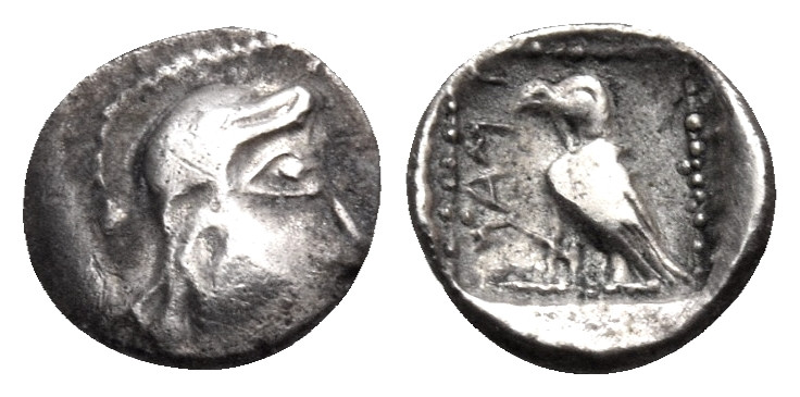 CILICIA. Uncertain. Mid 5th century BC. Tetartemorion (Silver, 6 mm, 0.17 g, 1 h...