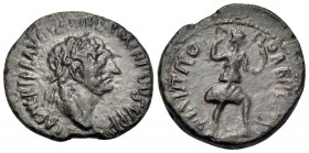 THRACE. Philippopolis. Trajan, 98-117. Assarion (Bronze, 18.5 mm, 3.86 g, 7 h). IMP CAE NER TRA AVG GER DAC P M TR P COS V P P Laureate head of Trajan...