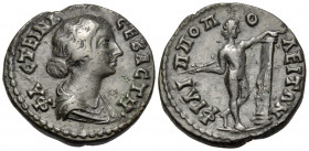 THRACE. Philippopolis. Faustina Junior, Augusta, 147-175. Triassarion (Bronze, 25 mm, 9.69 g, 7 h). ΦΑΥCTEINA CEBACTH Draped bust of Faustina to right...