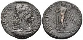 MACEDON. Stobi. Septimius Severus, 193-211. Diassarion (Bronze, 25 mm, 8.91 g, 7 h). SEVERVS PIVS AVG Laureate, draped and cuirassed bust of Septimius...