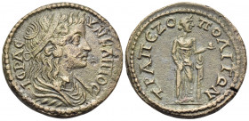 CARIA. Trapezopolis. Pseudo-autonomous issue, 3rd century. (Bronze, 25.5 mm, 9.01 g, 6 h). IEPA CYNKΛHTOC Diademed and draped bust of the Senate to ri...