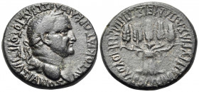 PHRYGIA. Apameia. Vespasian, 69-79. Diassarion (Bronze, 26.5 mm, 10.98 g, 12 h), struck under the propraetorian legate Plancius Varus. AYTOKPATΩP KAIΣ...