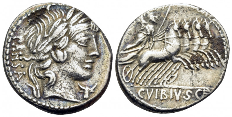 C. Vibius C.f. Pansa, 90 BC. Denarius (Silver, 19 mm, 3.81 g, 5 h), Rome. PANSA ...