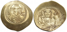 Michael VII Ducas, 1071-1078. Histamenon nomisma (Gold, 28 mm, 4.40 g, 6 h), Constantinople. IC - XC Bust of Christ Pantokrator facing, raising right ...