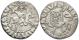 ARMENIA, Cilician Armenia. Royal. Levon II, 1270-1289. Tram (Silver, 20.5 mm, 2.57 g, 6 h), Sis. King on horseback to right, holding reins in left han...