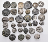 GREEK. Circa 5th-2nd century BC. (Silver, 26.58 g). A fine lot of Thirty-Five (35) Bronze and Silver coins, primarily from mints in Asia Minor. A very...