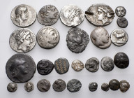 GREEK. Circa 4th - 2nd century BC. (Silver/Bronze, 48.40 g). Lot of Twenty Seven (27) mostly Silver coins from the Greek World. A fascinating group! A...