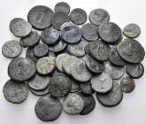 GREEK. Circa 3rd century BC and later. (Bronze, 218.00 g). A fine lot of Forty-nine (49) bronze coin, from Asia Minor. All patinated. A particularly i...