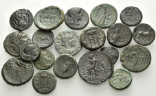 HELLENISTIC GREEK. Circa 3rd - 1st century BC. (Bronze, 74.00 g). An assorted group of Twenty (20) bronze coins, mainly from mints in Asia Minor. Good...