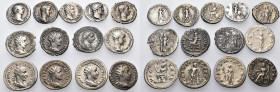 ROMAN IMPERIAL. Circa 2nd-3rd Century AD. (Silver, 49.27 g). Lot of Thirteen (13) Roman Denarii. A lovely group, ideal for a young collector or a deal...