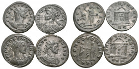 ROMAN IMPERIAL. Circa 270s AD. (Billon, 15.50 g). Lot of Four (4) Antoniniani, of Aurelian and Probus. Average very fine and better. Lot sold as is, n...