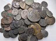 MISCELLANIA. Circa 4th century BC-12 century AD. (Bronze, 250.00 g). A Lot of Eighty-two Silver and Bronze Coins, in mostly fair condition. Sold as is...