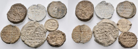 BYZANTINE. Circa 10th- 13th Century AD. Seals (Lead, 65 g). An interesting lot of seven (7) Byzantine lead seals. A fascinating study group for specia...