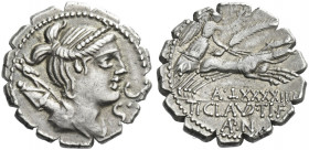 Roman Republic. 
T. Claudius Nero. Denarius serratus 79, AR 3.97 g. Draped bust of Diana r., with bow and quiver over shoulder; before chin, S.C. Rev...