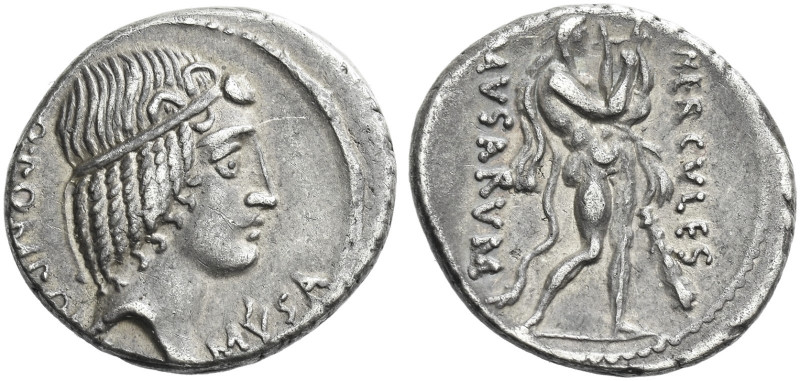 Roman Republic. 
Q. Pomponius Musa. Denarius 66, AR 3.86 g. Q·POMPONI – MVSA He...