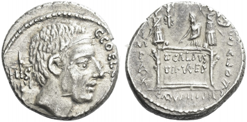Roman Republic. 
C. Coelius Caldus. Denarius 51, AR 3.98 g. C·COEL·[CALDVS] Hea...