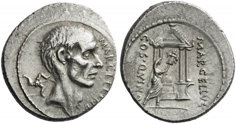 Roman Republic. 
P. Cornelius Lentulus Marcellinus. Denarius 50, AR 3.94 g. MAR...