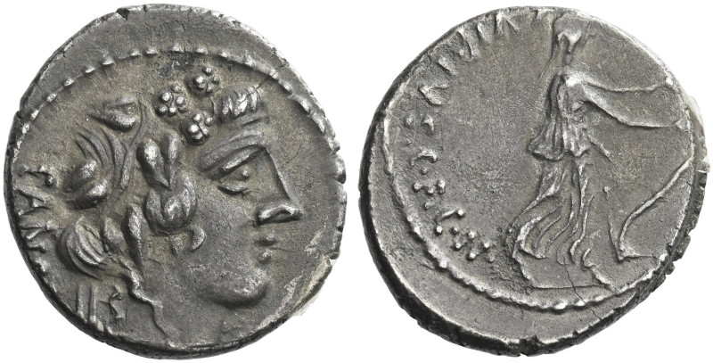 Roman Republic. 
C. Vibius C.f. Cn. Pansa Caetronianus. Denarius 48, AR 3.93 g....