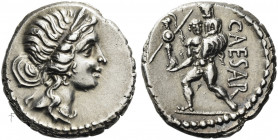 Roman Republic. 
C. Iulius Caesar. Denarius, Asia 48-47, AR 3.92 g. Diademed head of Venus r. Rev. CAESAR Aeneas advancing l., carrying palladium in ...