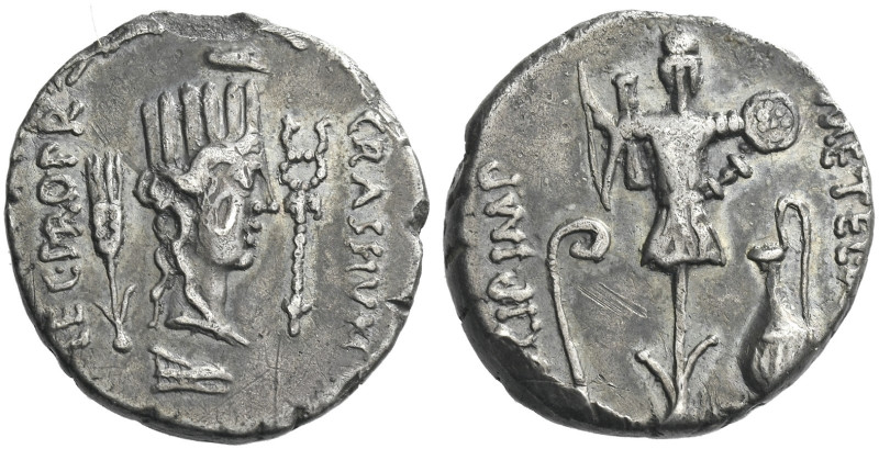 Roman Republic. 
Q. Caecilius Metellus Pius Scipio and P. Licinius Crassus. Den...
