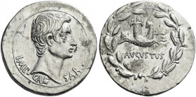 Roman Empire. Octavian as Augustus, 27 BC – 14 AD. 
Cistophoric tetradrachm, Ephesus circa 24-20 BC, AR 11.86 g. IMP·CAE – SAR Bare head r. Rev. AVGV...
