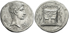 Roman Empire. Octavian as Augustus, 27 BC – 14 AD. 
Cistophoric tetradrachm, Ephesus circa 24-20 BC, AR 11.63 g. IMP – CAE – SAR Bare head r. Rev. AV...