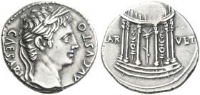 Roman Empire. Octavian as Augustus, 27 BC – 14 AD. 
Denarius, Colonia Patricia (?) circa 18 BC, AR 3.76 g. CAESARI – AVGVSTO Laureate head r. Rev. [M...
