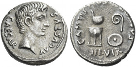 Roman Empire. Octavian as Augustus, 27 BC – 14 AD. 
C. Antistius Reginus. Denarius 13 BC, AR 3.98 g. CAESAR – AVGVSTVS Bare head r. Rev. C·ANTISTIVS ...