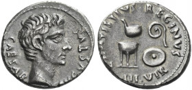 Roman Empire. Octavian as Augustus, 27 BC – 14 AD. 
C. Antistius Reginus. Denarius 13 BC, AR 3.88 g. CAESAR – AVGVSTVS Bare head r. Rev. C·ANTISTIVS ...